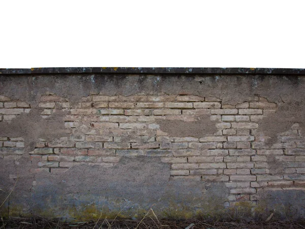 Parede de tijolo com espaço de cópia acima — Fotografia de Stock