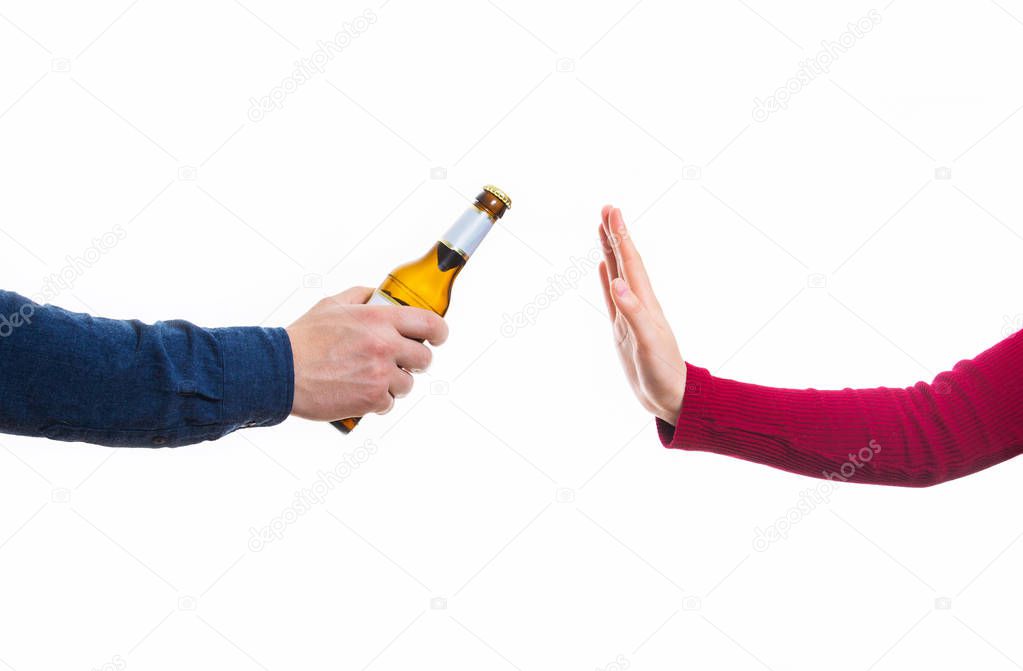 alcohol refusal gesture