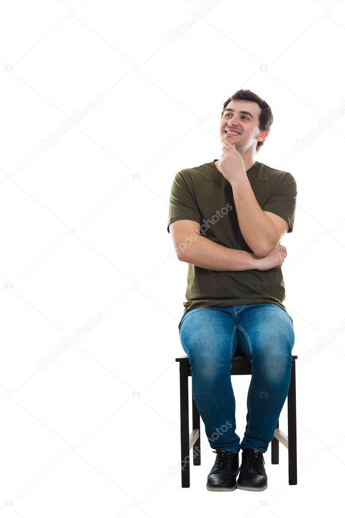 seated man thinking