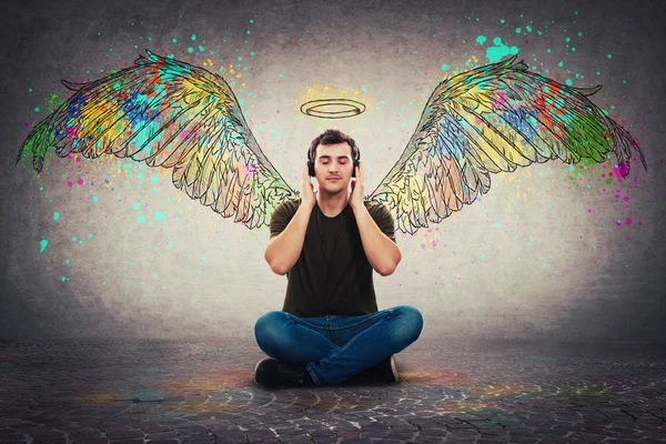 Music gives you wings — Stock Photo, Image