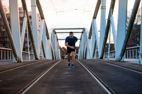 Running man Runner utbildning — Stockfoto