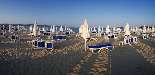 Panoramautsikt Över Stranden Den Bulgariska Svartahavskusten — Stockfoto