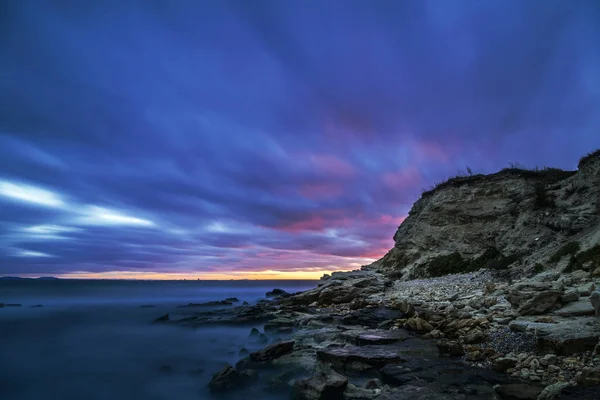 Захід Сонця Скелясте Узбережжя — стокове фото