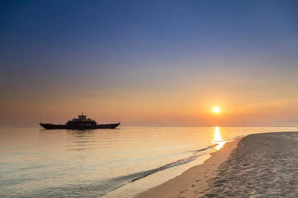 Sonnenuntergang Strand Griechenland — Stockfoto