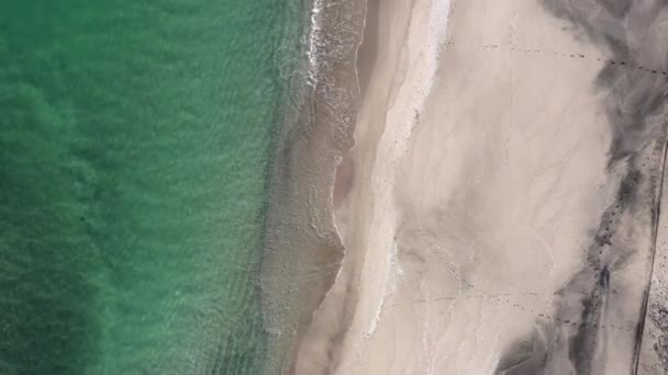 Vista Aerea Dall Aria Alla Spiaggia Sulla Costa Bulgara Del — Video Stock