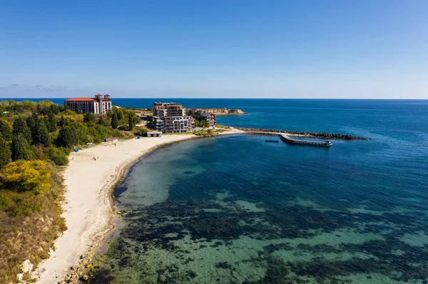 Uitzicht Drone Naar Zee Resort Ravda Aan Bulgaarse Zwarte Zee — Stockfoto