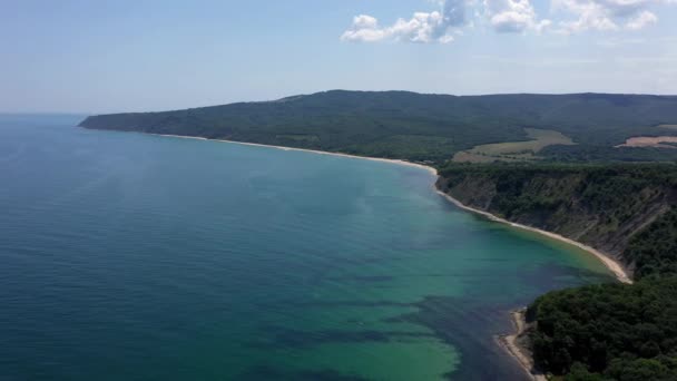 Θέα Του Κηφήνας Στην Όμορφη Ακτογραμμή Της Μαύρης Θάλασσας Obzor — Αρχείο Βίντεο