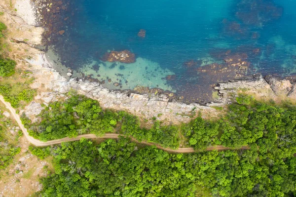 Flygfoto Drönare Till Den Vackra Havskusten Maslen Cape — Stockfoto