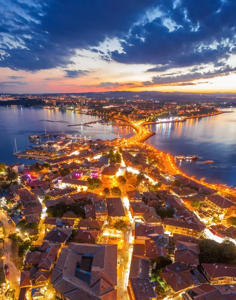 Nessebar Stad Nachts Zomer — Stockfoto