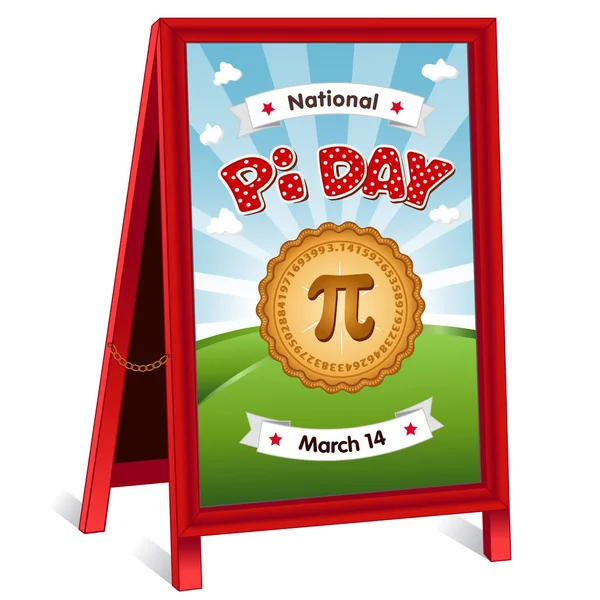 Day Marca Okazji Stałej Matematycznej Jeść Dużo Świeżych Pieczone Słodkie — Wektor stockowy