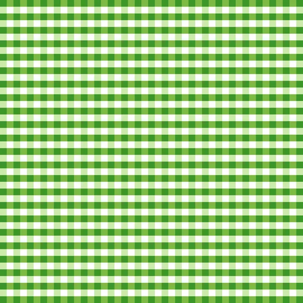 Gingham Karo Nahtlose Muster Gingham Karo Hintergrund Grün Und Weiß — Stockvektor