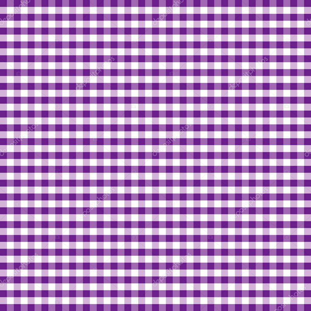 Gingham Check, Seamless pattern gingham check background in lavender and white for arts, crafts, fabrics, tablecloths, decorating, scrapbooks. EPS8 file includes pattern swatch that will seamlessly fill any shape.
