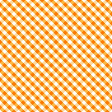 Gingham Dikişsiz Cross Weave Check Pattern, Turuncu ve Beyaz, Eps8 sorunsuz sanat, el sanatları, kumaşlar, piknikler, ev dekorasyonu, defterler için, herhangi bir şekil doldurur desen swatch içerir.