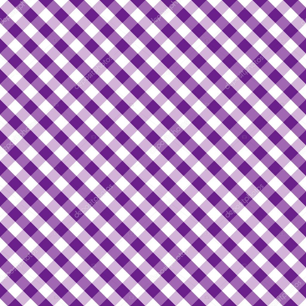 Gingham Seamless Cross Weave Check Pattern, Lavender and White, EPS8 includes pattern swatch that seamlessly fills any shape, for arts, crafts, fabrics, picnics, home decor, scrapbooks.