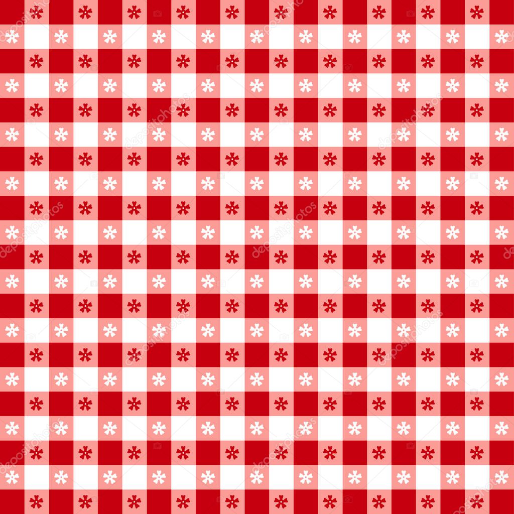 Gingham Tablecloth Seamless Pattern, Red and White. Vector file includes pattern swatch that will seamlessly fill any shape, for picnics, restaurants, cafes, bistros, home decorating, arts, crafts, scrapbooks