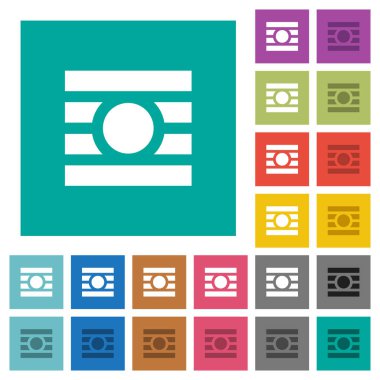 Metin sarma nesneleri çoklu düz simgeler düz kare arka plan üzerinde renkli etrafında. Beyaz ve koyu kutsal kişilerin resmi varyasyon hover veya etkin efektleri dahil.