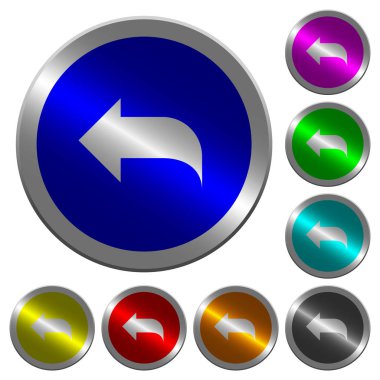 Yuvarlak parlak sikke benzeri renk çelik düğmeleri posta simgeleri yanıtlama