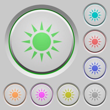 Güneş batırıldı basma düğmelerini simgeleri renk