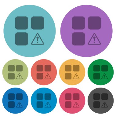 Bileşen uyarı rengi daha koyu düz simgeleri arka plan yuvarlak