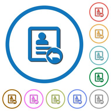 Kişi düz renk vektör simgeler beyaz arka plan üzerinde yuvarlak özetliyor gölgelerde ile yanıt