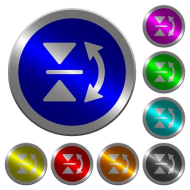 Dikey Çevir simgeler yuvarlak parlak sikke benzeri renk çelik düğmeleri