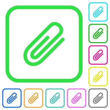 Beyaz arka plan üzerinde eğri sınırları eki canlı renkli düz simgeler