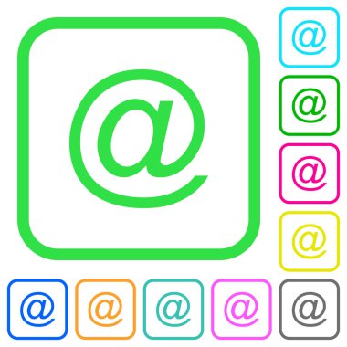 Tek e-posta simgesi canlı renkli düz simgeler beyaz arka plan üzerinde eğri sınırları içinde