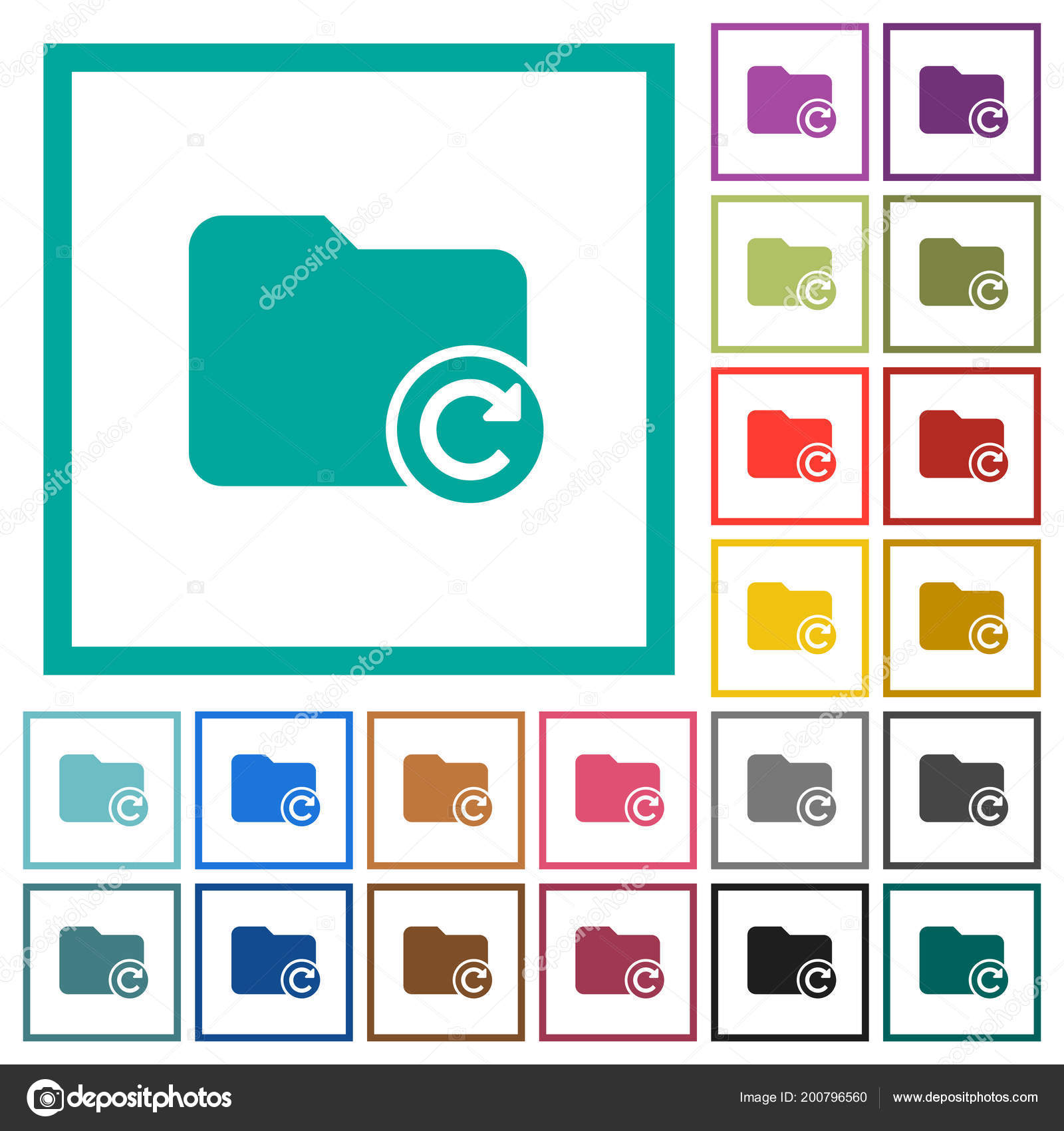 Redo Directory Last Operation Flat Color Icons Quadrant Frames White Redo Directory Last Operation Flat Color Icons Quadrant Frames White
