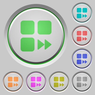 Bileşen hızlı ileri renk simgeleri batırıldı tuşlar üzerinde