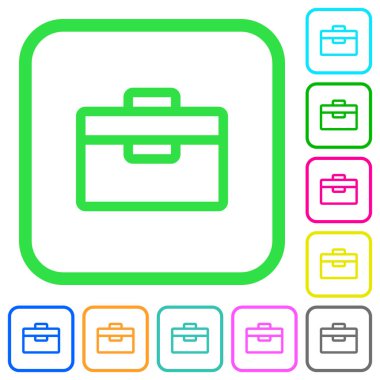 Beyaz arka plan üzerinde eğri Kenarlıklar araç kutusu canlı renkli düz simgeler