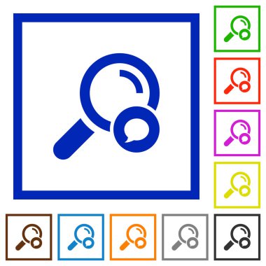 Kare kare beyaz arka plan üzerinde yorum düz renk simgeleri aranacak