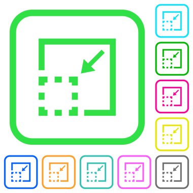 Beyaz arka plan üzerinde eğik kenarlık öğesi canlı renkli düz simgeler en aza indirmek