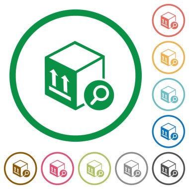 Beyaz arka plan üzerinde yuvarlak anahatlar olarak düz renk simgeleri paketi bulun