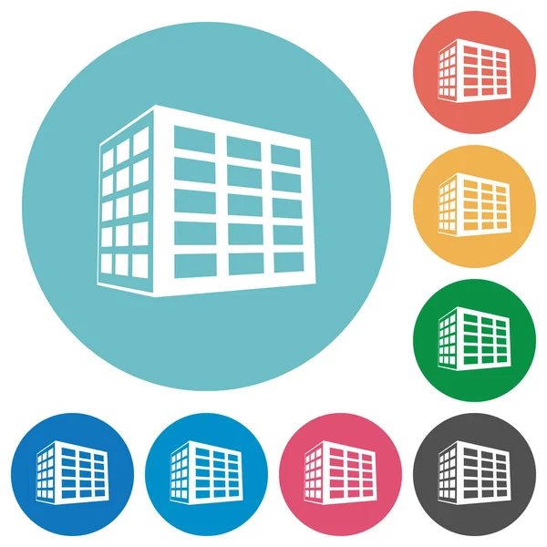 Yuvarlak renkli arka planlar İşhanı düz beyaz simgeleri