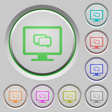 Uygulama renk simgeleri batırıldı tuşlar üzerinde sohbet