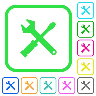 Araç kiti canlı renkli düz simgeler beyaz arka plan üzerinde eğri sınırları içinde