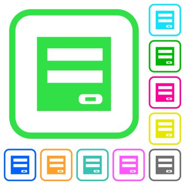 Giriş paneli canlı renkli düz simgeler beyaz arka plan üzerinde eğri sınırları içinde