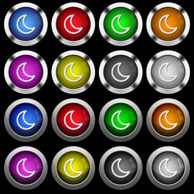 Ay şekli beyaz simgeler parlak düğmeler siyah arka plan üzerine çelik çerçeveli yuvarlak. İki farklı stilleri ve sekiz renk düğmeleri vardır.