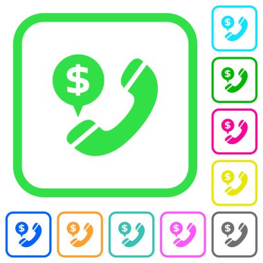 Doları ticari beyaz arka plan üzerinde eğri sınırları içinde canlı renkli düz simgeler ara