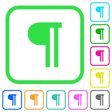 Metin paragraf canlı renkli düz simgeler beyaz arka plan üzerinde eğri sınırları içinde