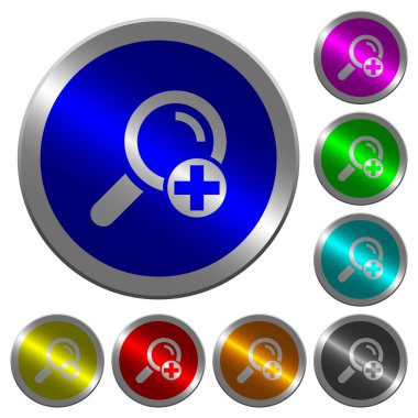 Yeni arama terim eklemek yuvarlak parlak sikke benzeri renk simgeleri çelik düğmeleri