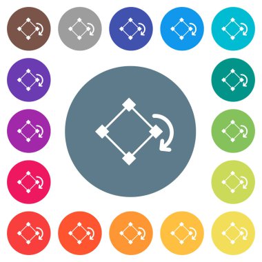 Yuvarlak renkli arka planlar öğesi düz beyaz simgeler çevirin. 17 arka plan renk değişimleri dahil.