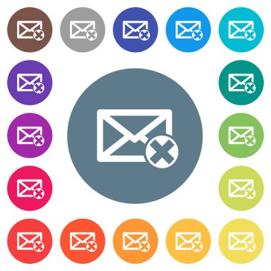 Yuvarlak renkli arka planlar posta düz beyaz simgeleri silin. 17 arka plan renk değişimleri dahil.