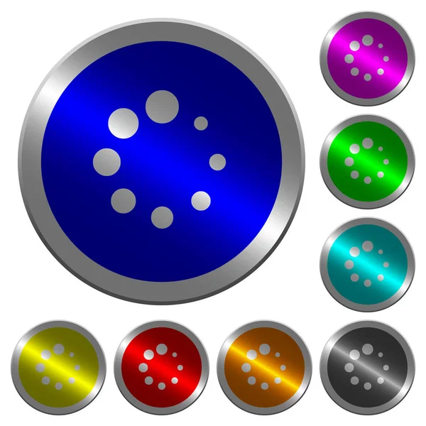 鋼丸の発光コインのような色のボタンのプリローダー シンボル アイコン — ストックベクタ