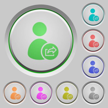 Kullanıcı hesabını verme veri renk simgeleri batırıldı tuşlar