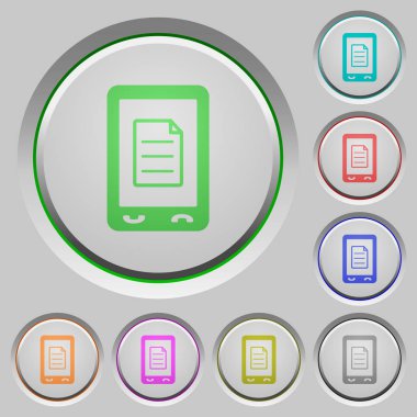 Mobil çağrı listesi renk simgeleri batırıldı tuşlar üzerinde