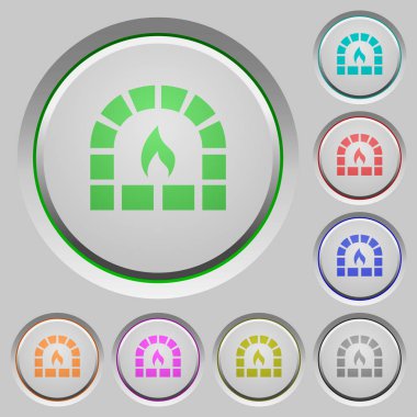 Taş fırın renk simgeleri batırıldı tuşlar