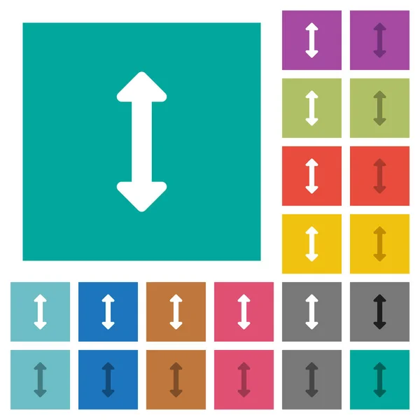 Cambiar Tamaño Los Iconos Planos Verticales Multicolores Sobre Fondos Cuadrados — Vector de stock