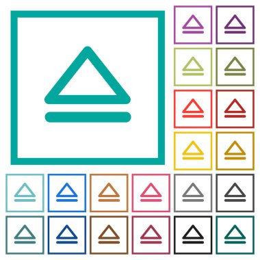 Düz renk simgeleri beyaz arka plan üzerinde çeyreği çerçevelerle ortamı çıkar