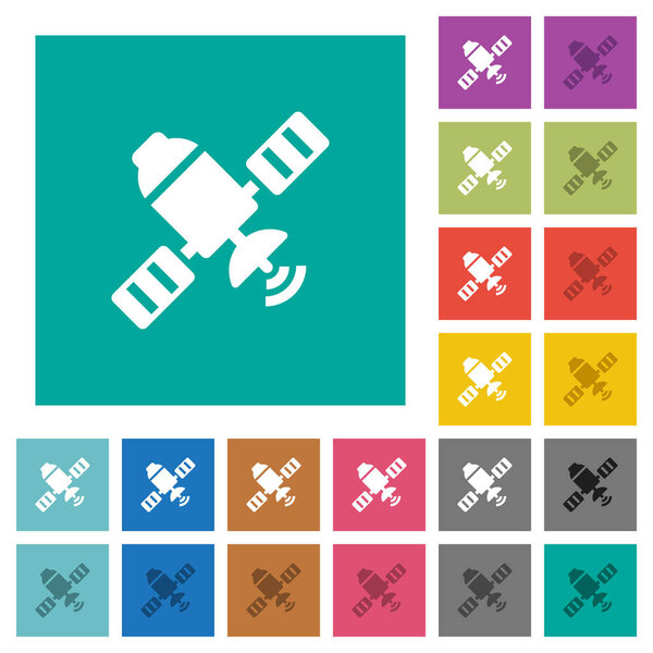 Спутниковые многоцветные плоские иконки на ровном квадратном фоне. Включены белые и темные вариации значков для нахождения или активных эффектов
.